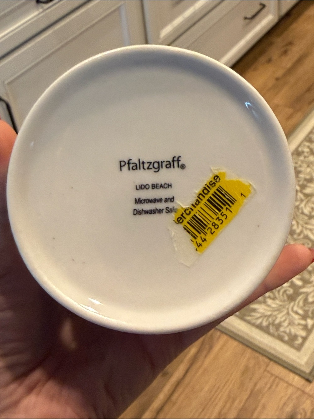 Pfaltzgraff Retired Lido Beach Seashell sugar bowl with lid - Picture 6 of 6